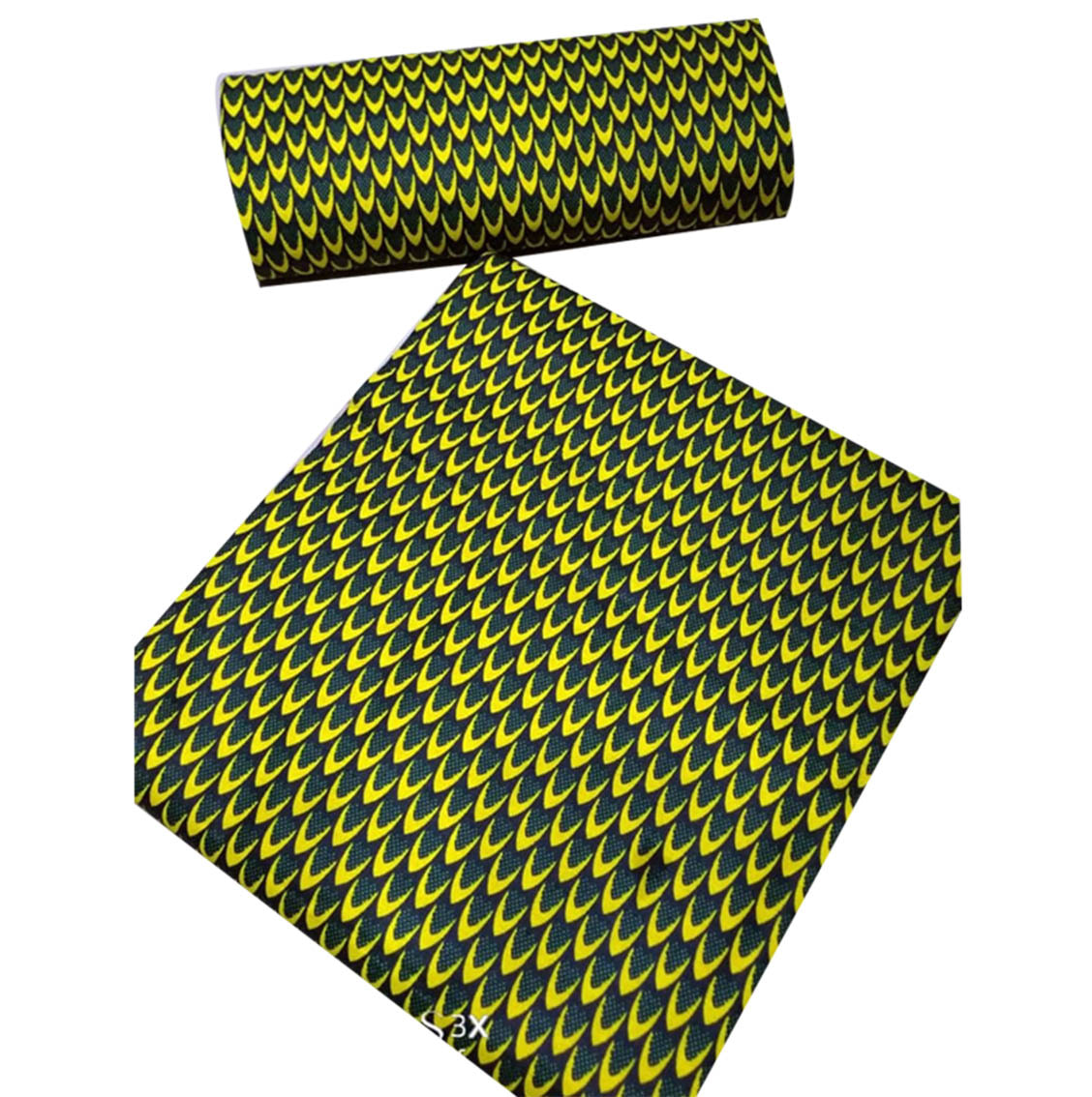 ankara fabric yellow back of fish